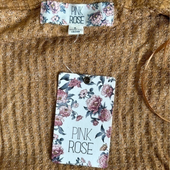 ✨Pink Rose 🌹 mustard yellow cardigan sweater - Picture 8 of 8